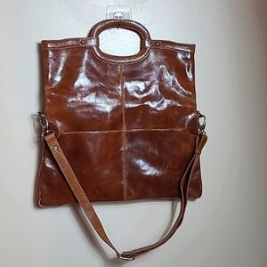 Nino Bossi Brown Ring Leather Tote large